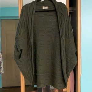 Army green cardigan